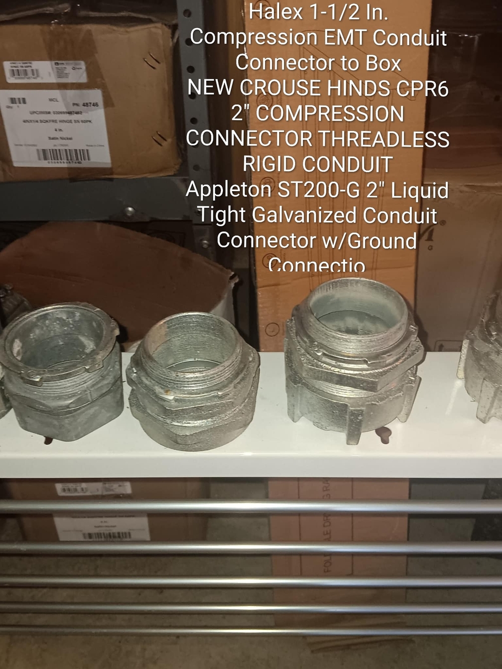 Galvanized Metal Conduit Connectors - Silver